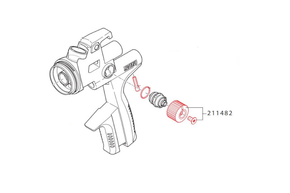 Kontrollnupp koos kruviga 211482