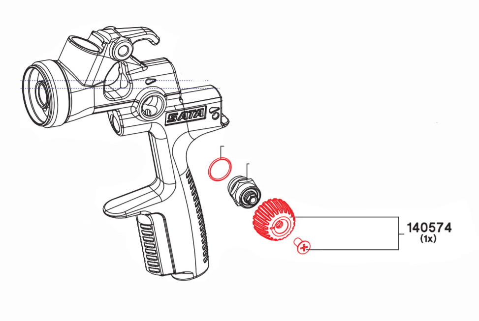 Kontrollnupp koos kruviga 140574