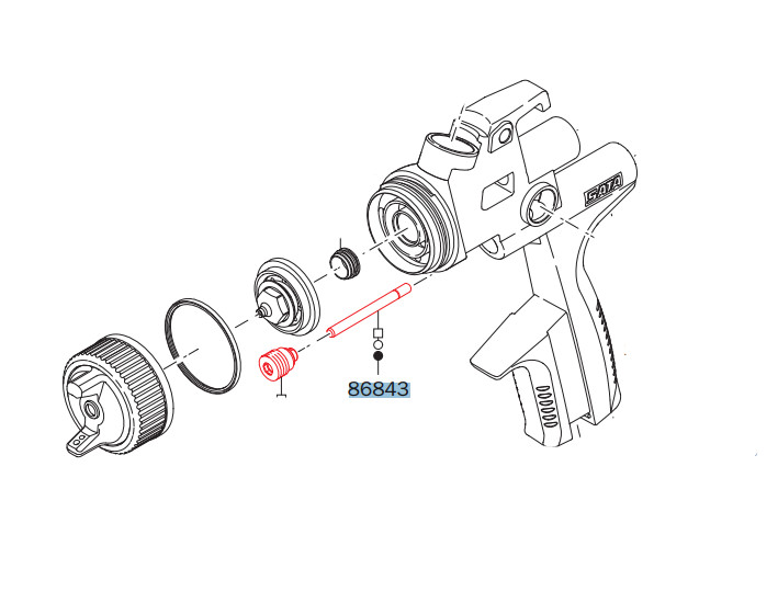 Õhupistoni varras 86843