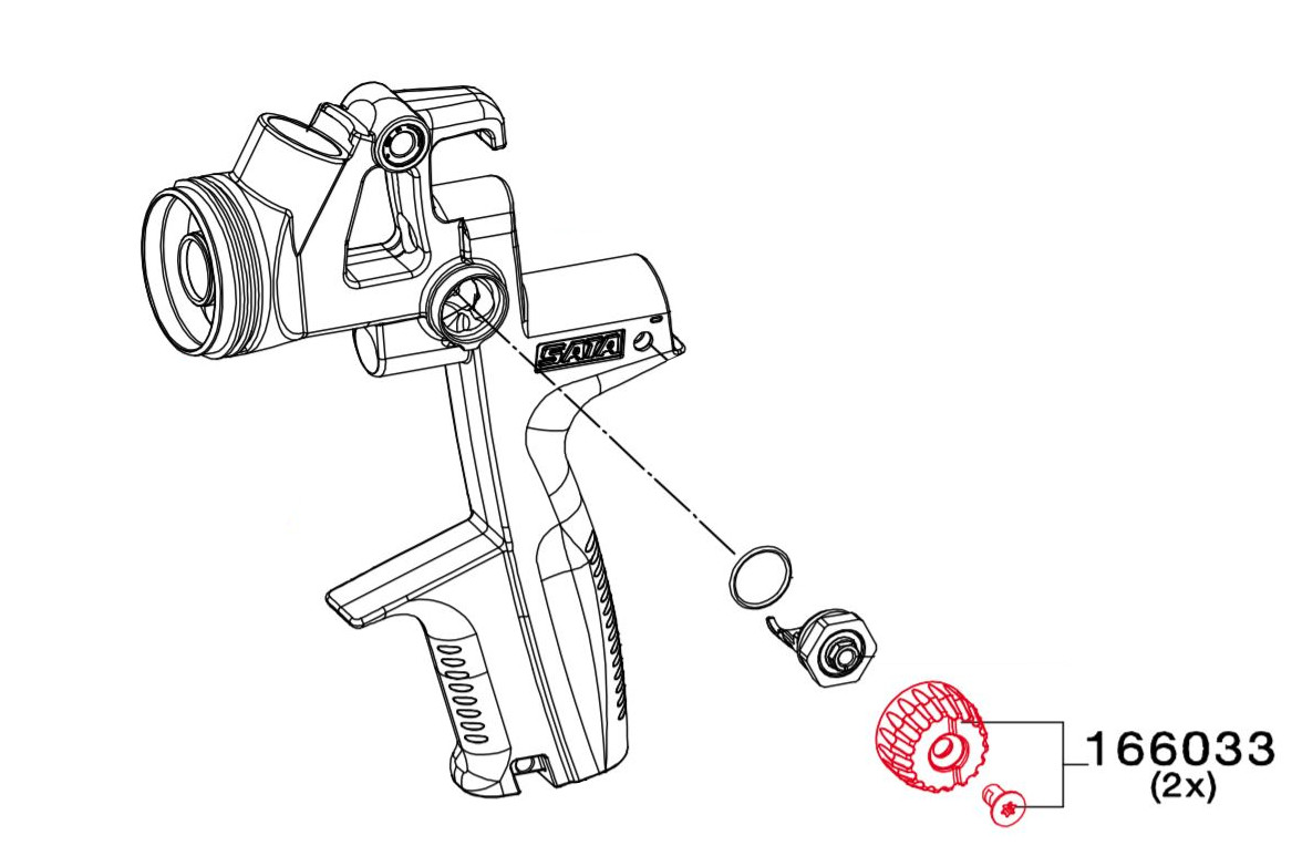 Kontrollnupp koos kruviga 166033